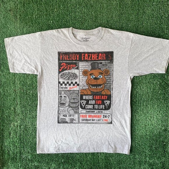 Five Nights At Freddy's Shirt Freddy Fazbear Horror Movie Tee - Picture 1 of 6